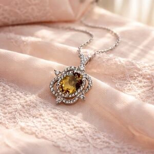 Victorian Design Color Change Diaspore Pendant Sterling Silver